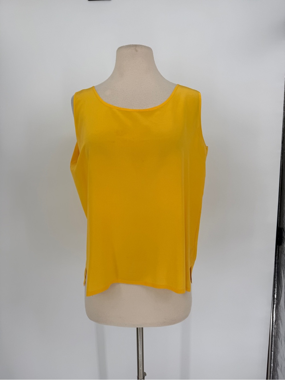 Yellow Sleeveless Scoop Neck Top